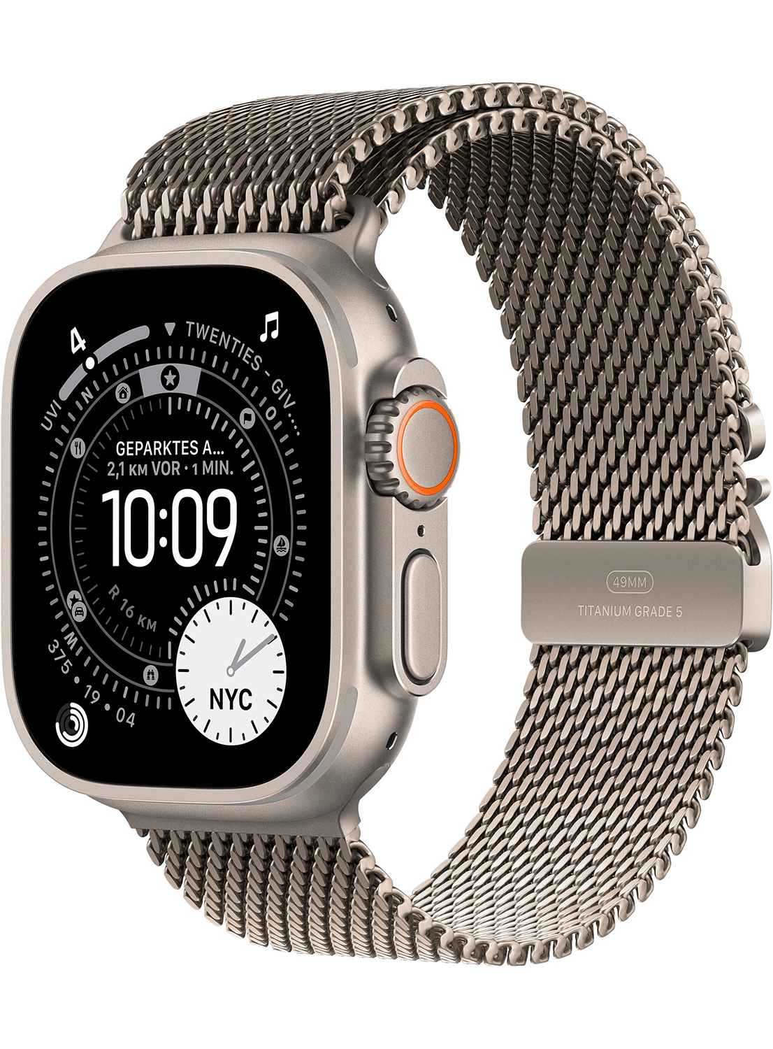 Apple Watch Ultra 3 49mm Titanium Case (2025) Milanese Loop