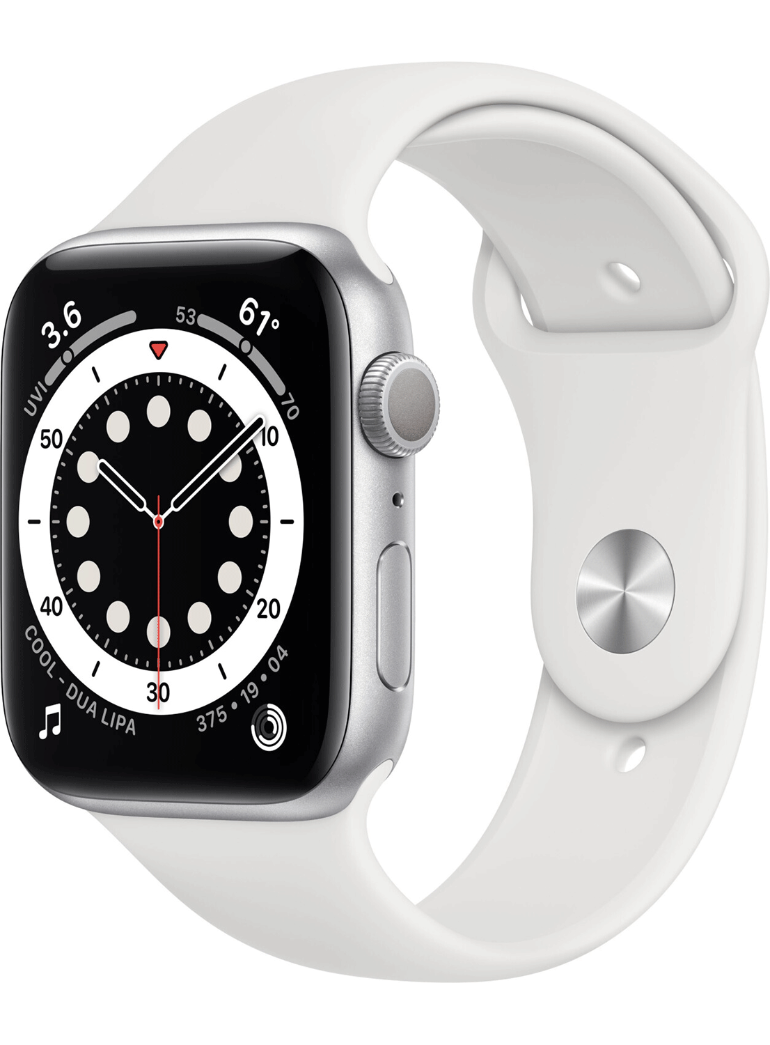 Apple Watch 6 GPS 44mm Aluminium Case mit Silicon Armband