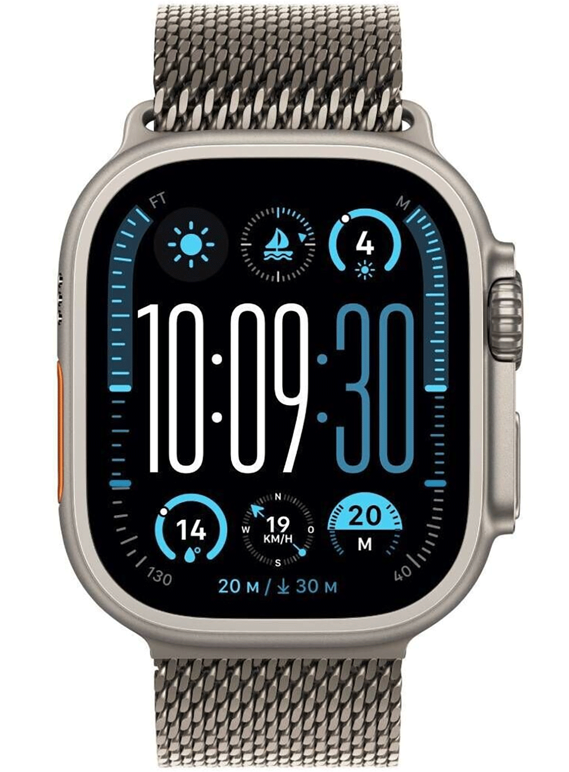 Apple Watch Ultra 2 49mm Titanium Case (2024) Milanaise Loop