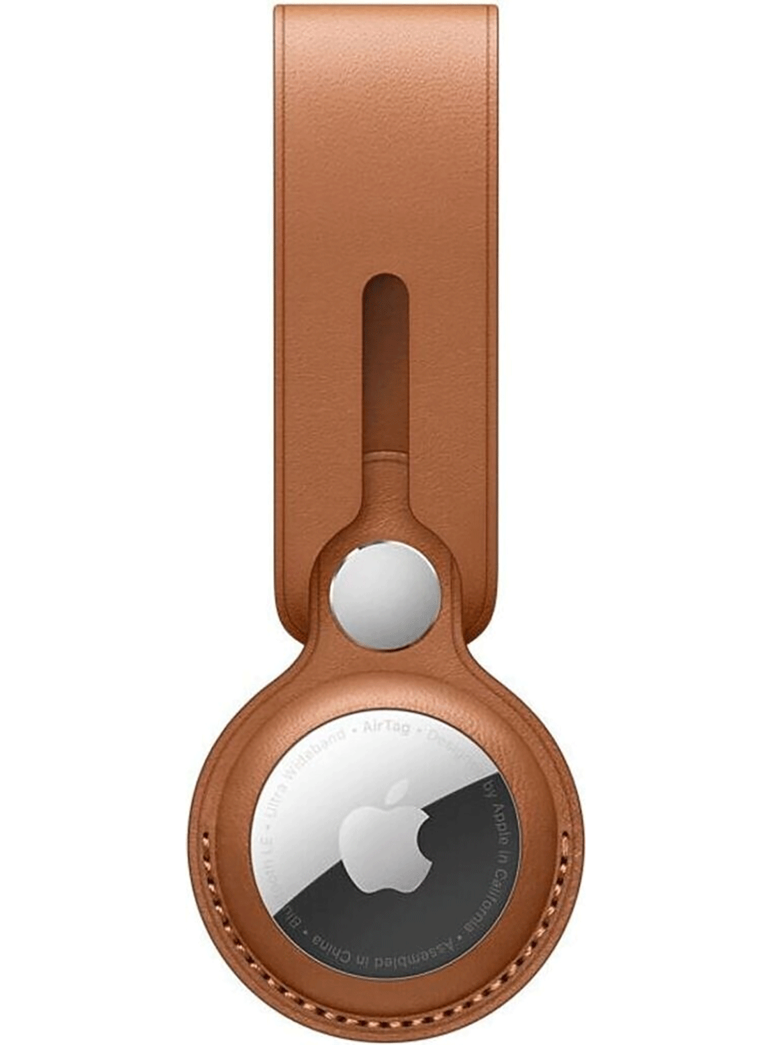 Apple AirTag Leather Loop Saddle Brown