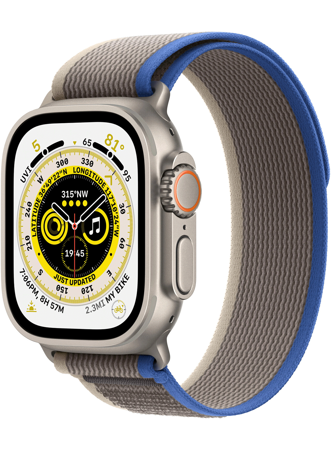 Apple Watch Ultra 49mm Titanium Case mit Nylon Armband