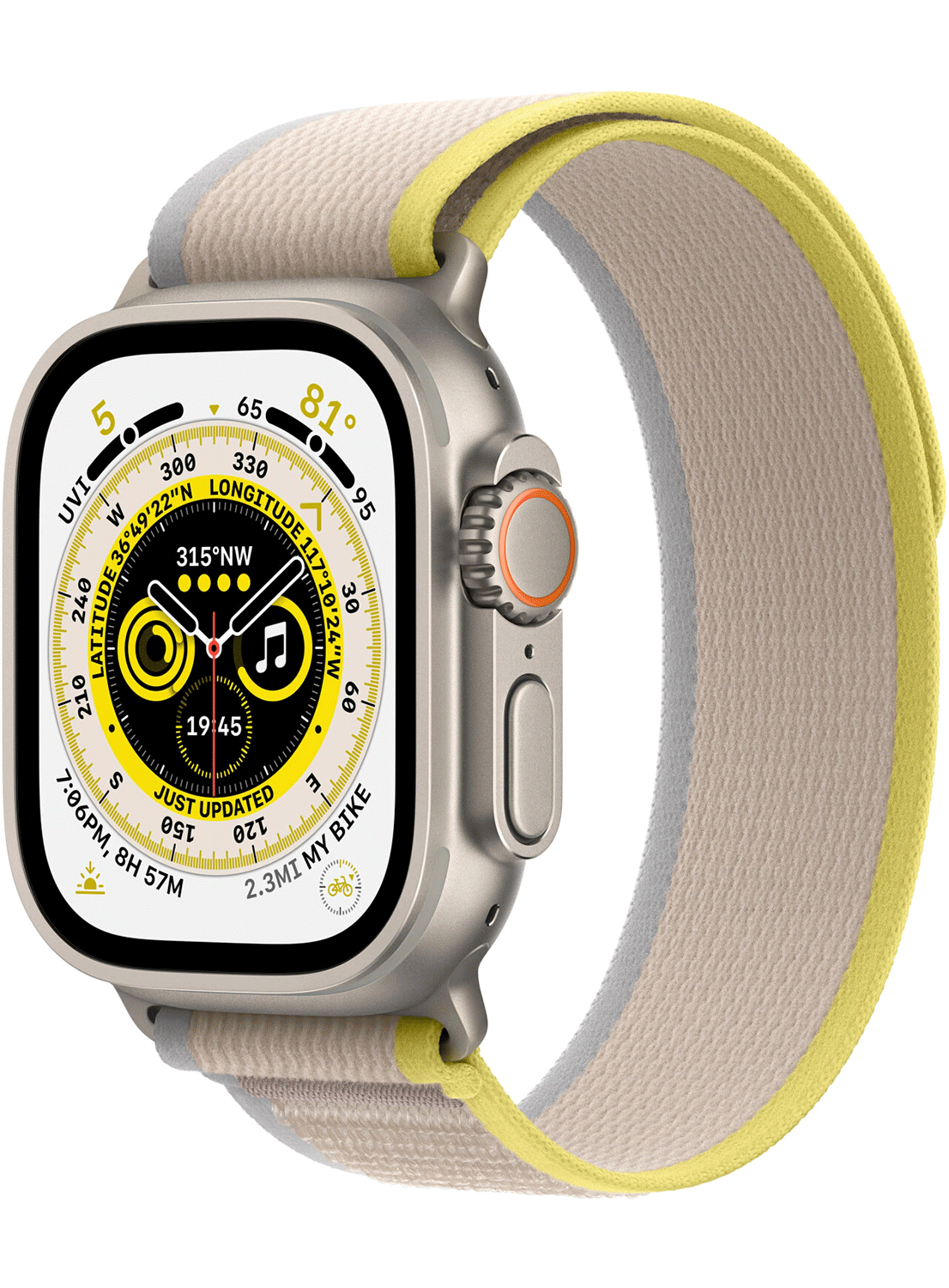 Apple Watch Ultra 49mm Titanium Case mit Nylon Armband