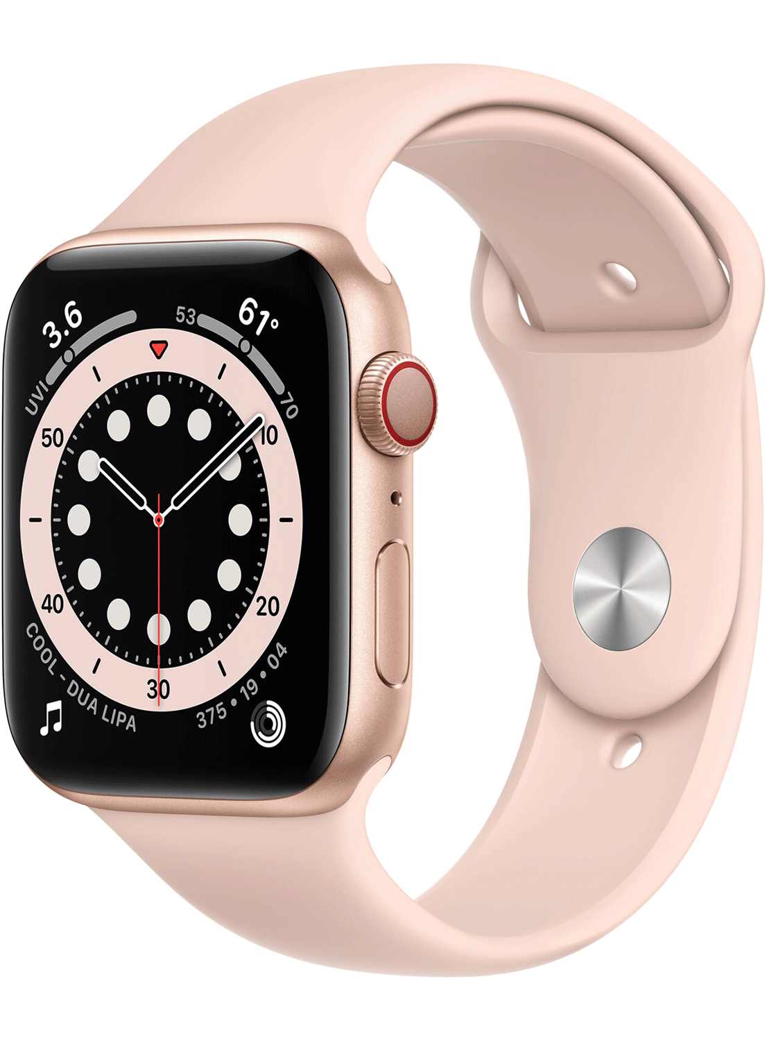 Apple Watch 6 GPS 44mm Aluminium Case mit Silicon Armband