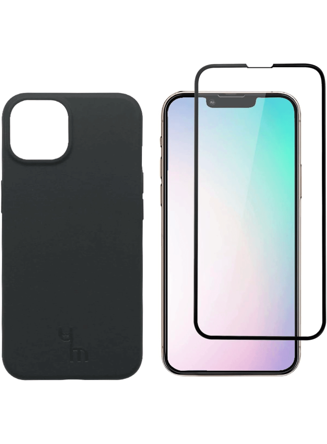 Caseym iPhone 13 Biologisch Abbaubare Handyhülle und Displayschutz-Bundle - CarbonPhone