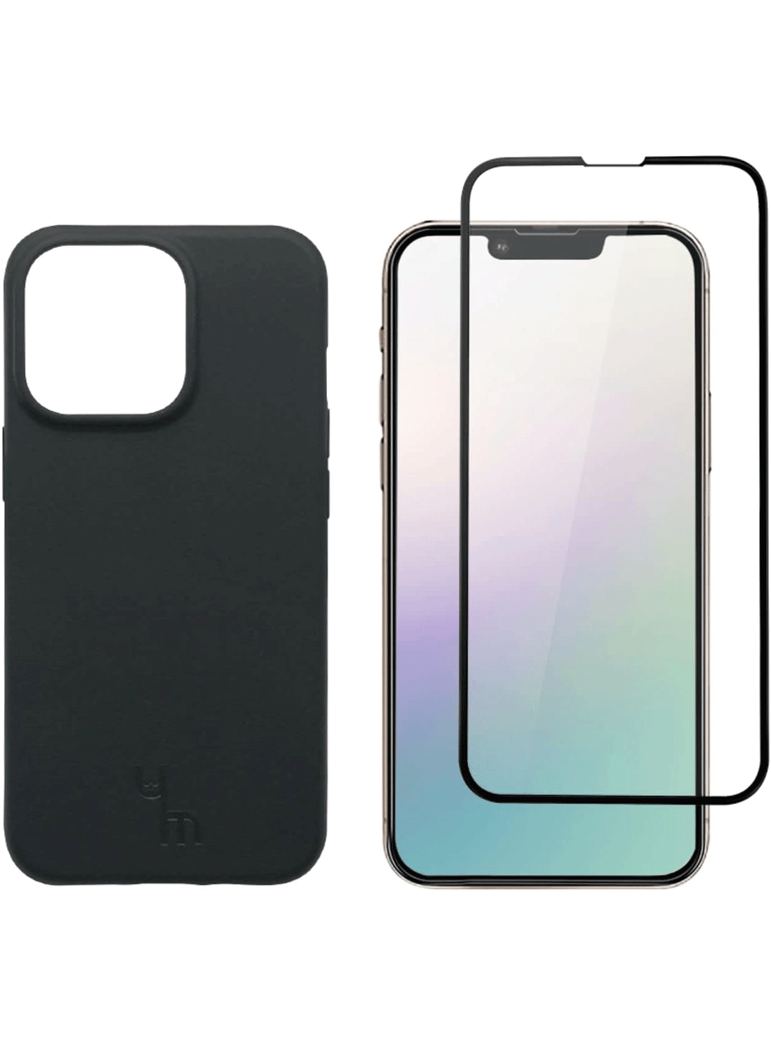 Caseym iPhone 14 Plus Biologisch Abbaubare Handyhülle und Displayschutz-Bundle - CarbonPhone