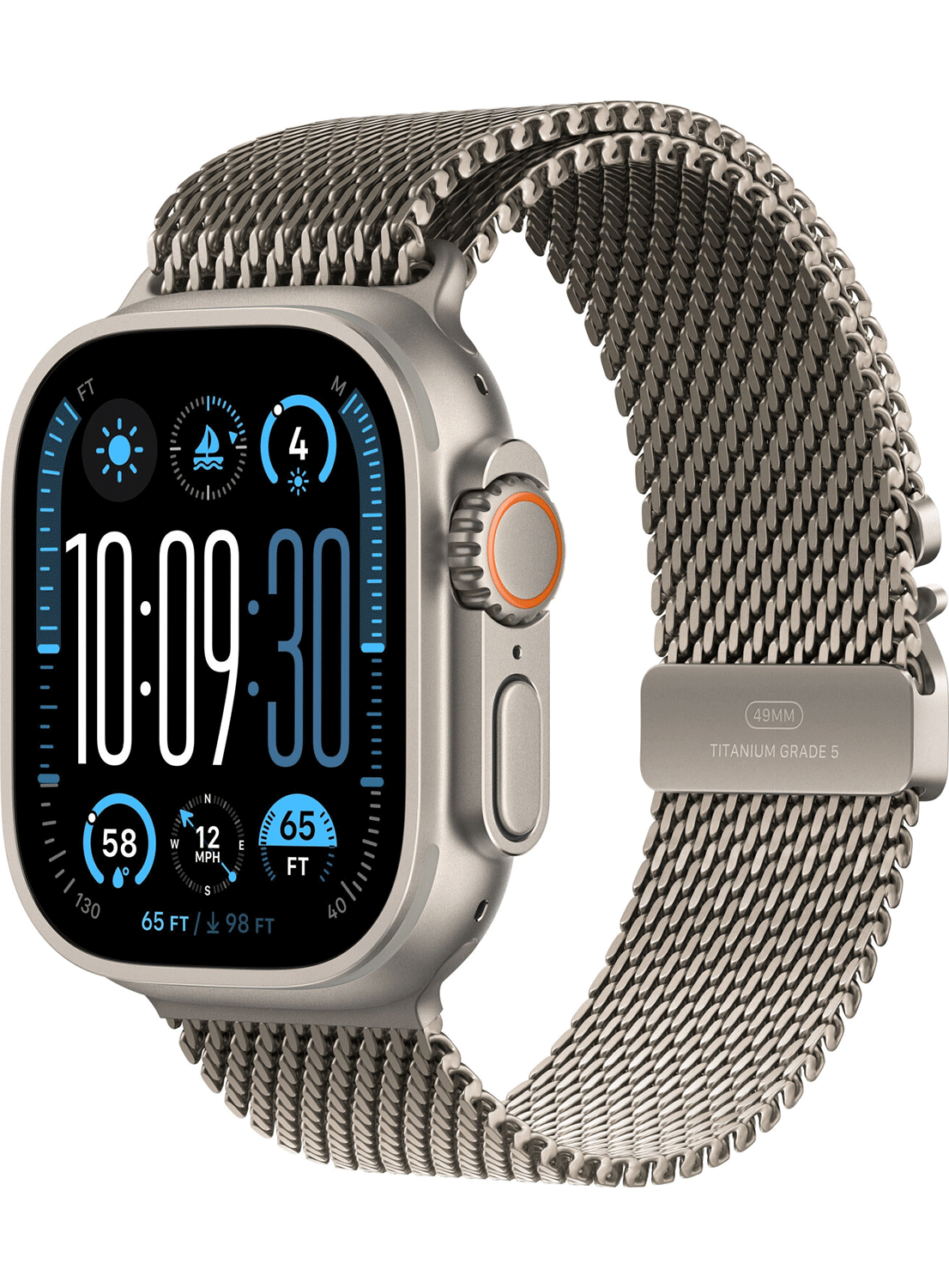 Apple Watch Ultra 2 49mm Titanium Case (2024) Milanaise Loop