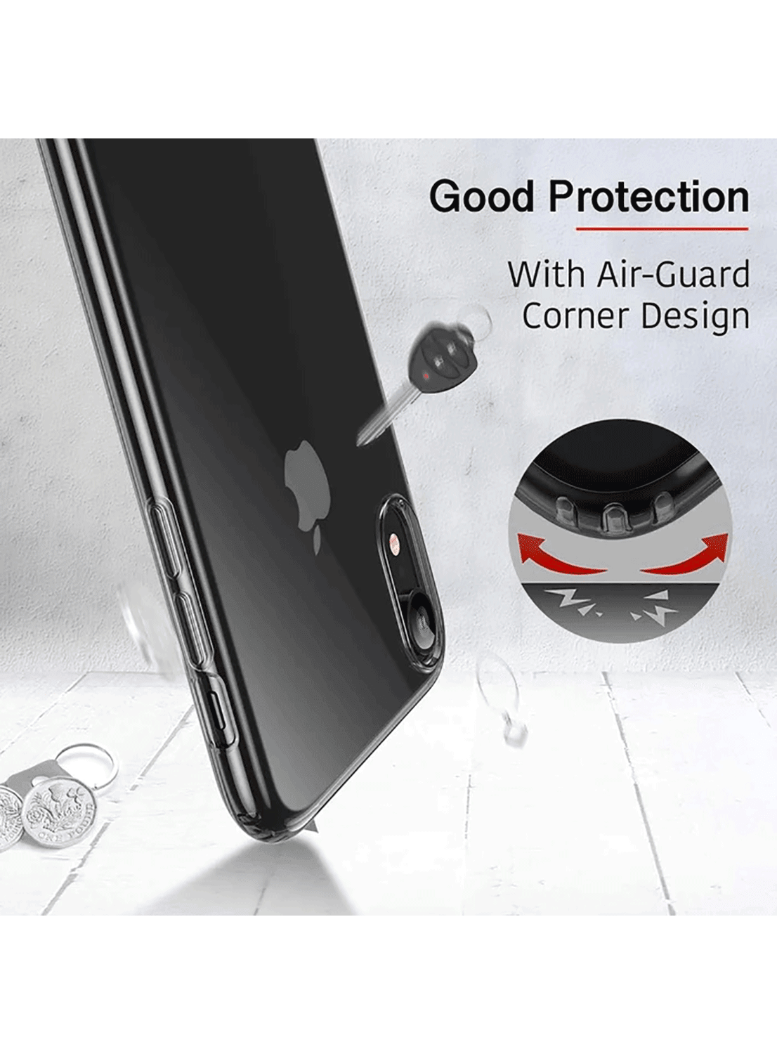 ESR Essential TPU Hülle für iPhone XR - transparent - CarbonPhone