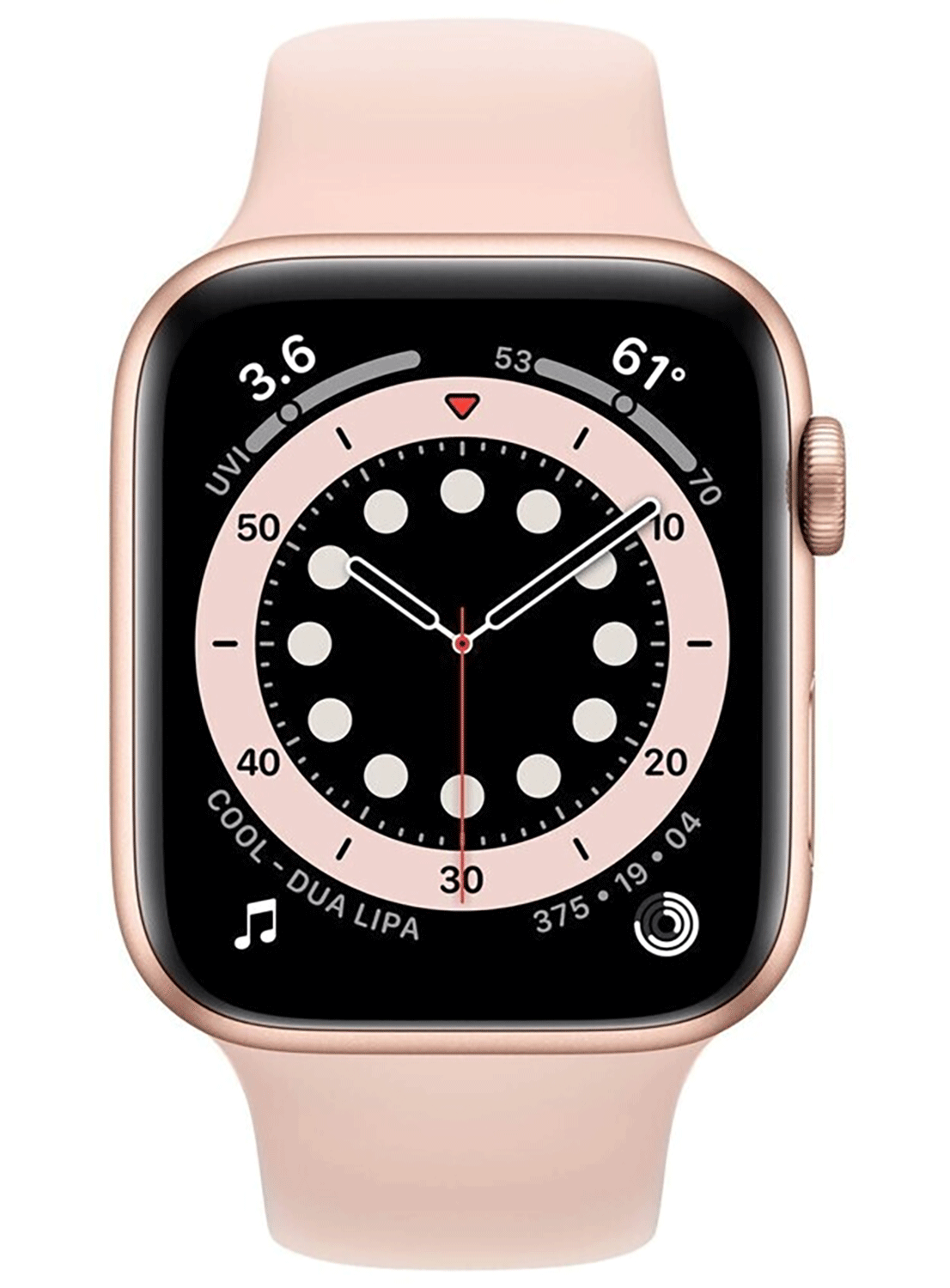 Apple Watch 6 GPS 44mm Aluminium Case mit Silicon Armband