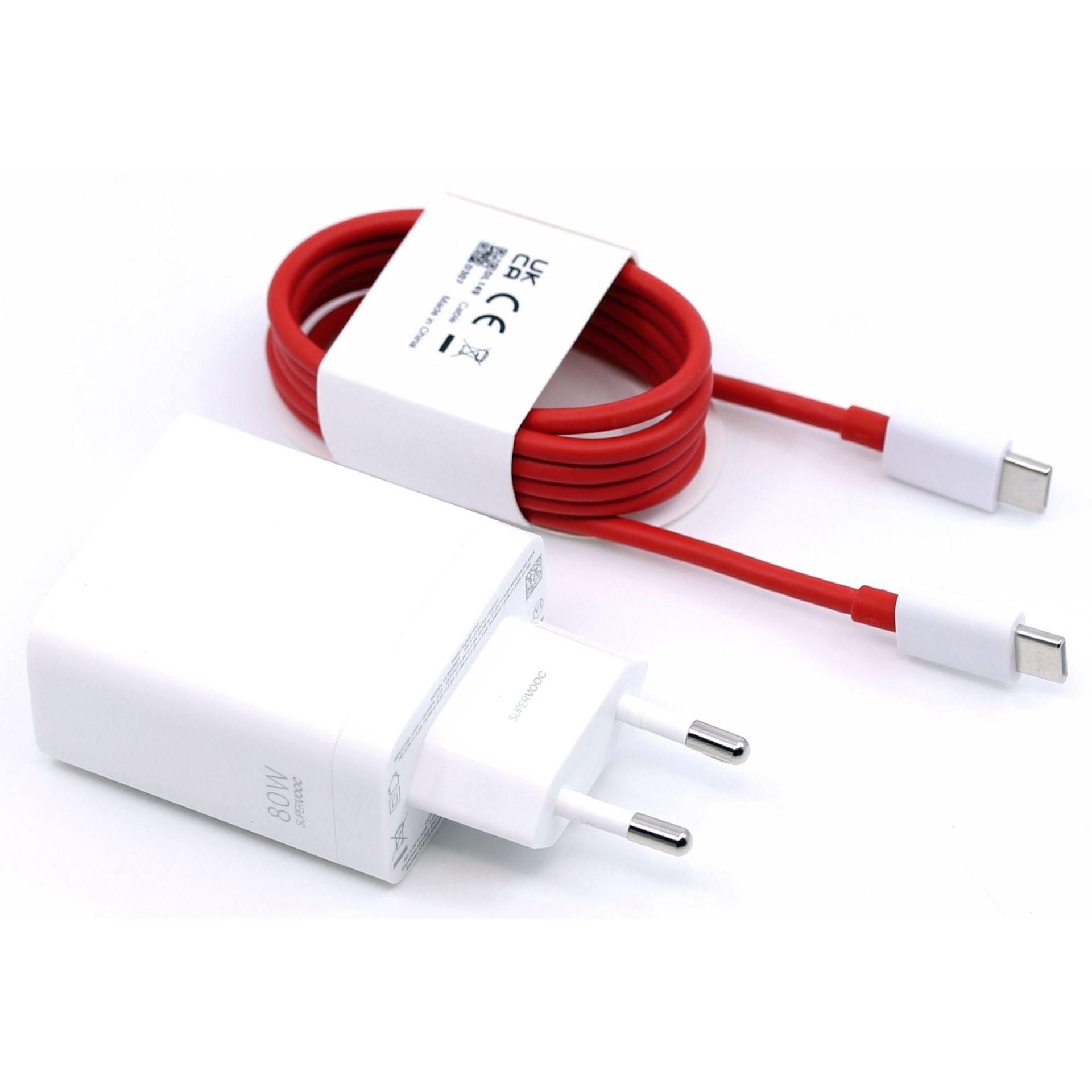 Original OnePlus SUPERVOOC 80W Power Adapter Weiß mit Datenkabel - CarbonPhone