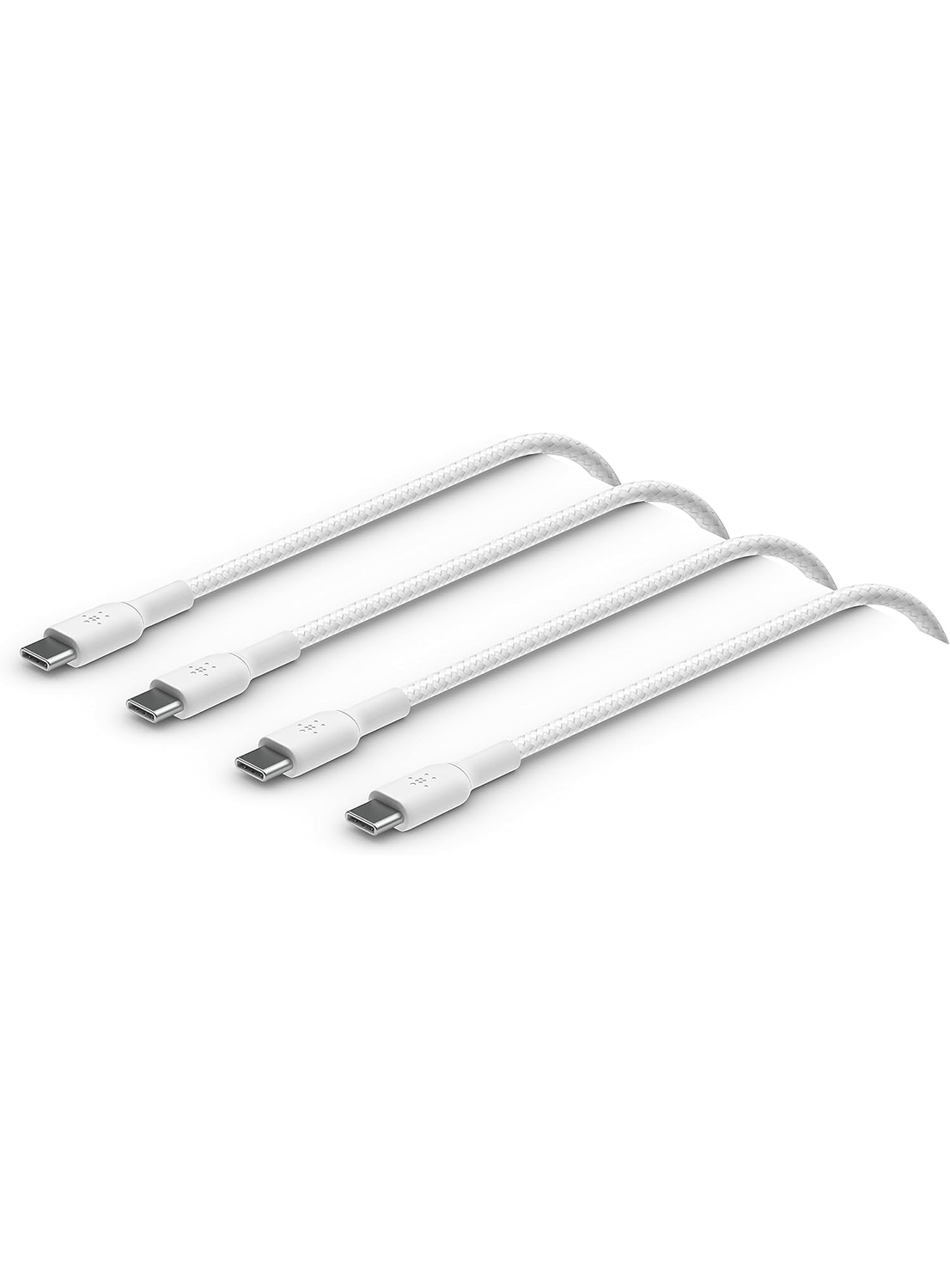 Belkin Geflochtenes BOOST CHARGE USB-C/USB-C-Kabel Weiss (2er Pack)