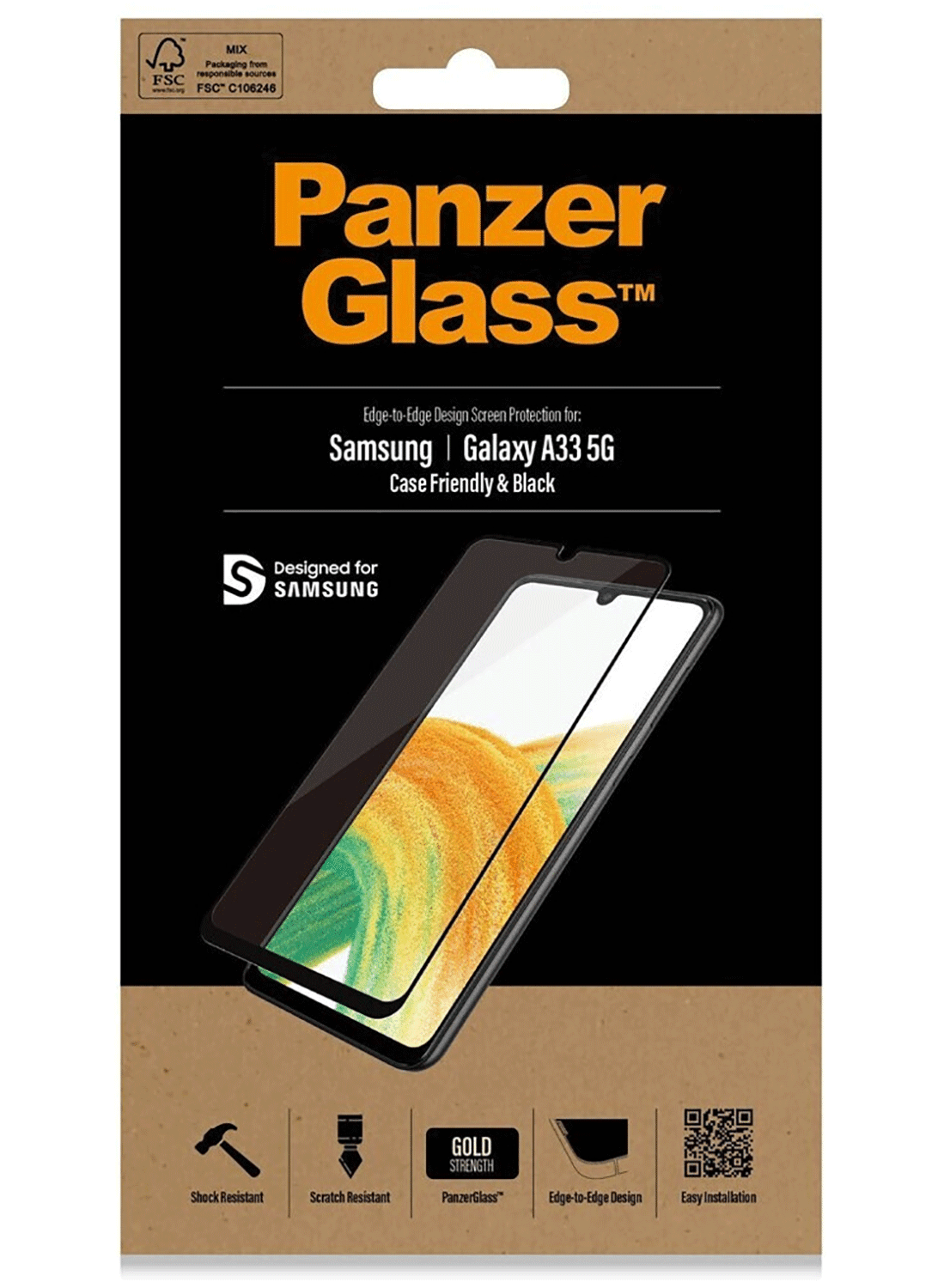 PanzerGlass Case Friendly Screen Protection für Samsung Galaxy A33 / A33 5G - CarbonPhone
