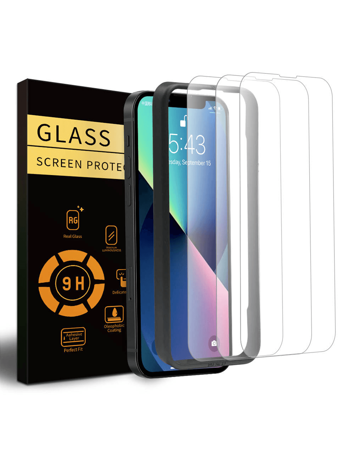 PanzerSchutz 9H Elite für iPhone 14 Serie (3 Stück) - CarbonPhone