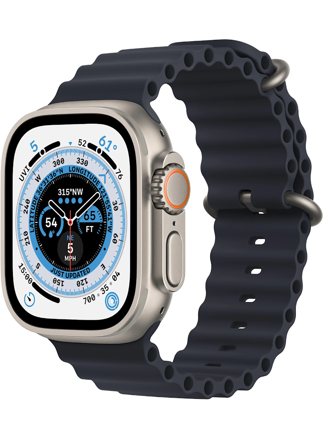 Apple Watch Ultra 49mm Titanium Case mit Silicon Armband