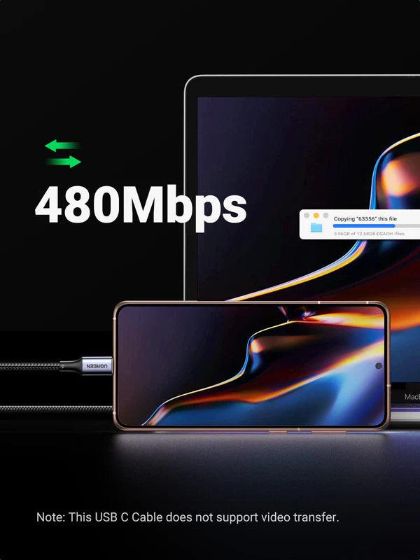 Ugreen 100W USB C Kabel auf USB C 5A/20V PD 3.0 QC 4.0 - CarbonPhone