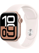 Apple Watch Series 10 GPS 42mm Aluminium Case mit Silicon Armband – Rose Gold · Silicon Light Blush