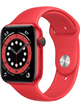 Apple Watch 6 GPS 44mm Aluminium Case mit Silicon Armband – RED · Silicon Red