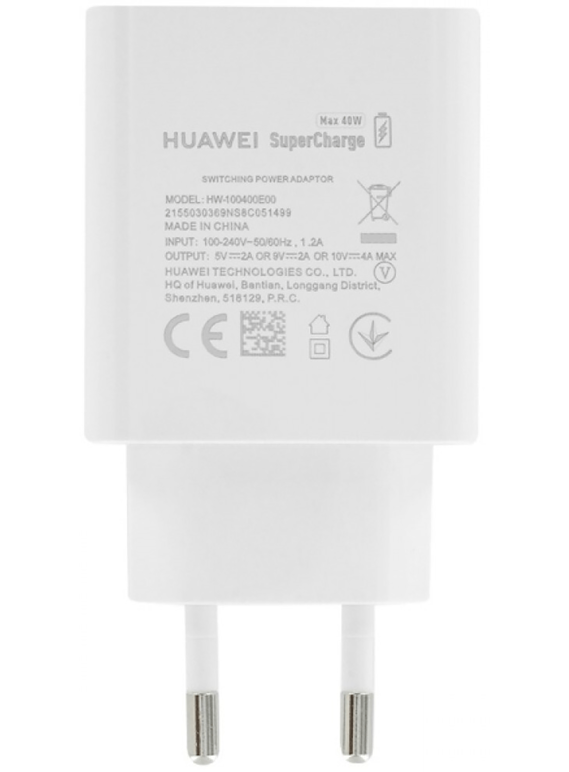 Original Huawei Schnellladegerät 40W HW-100400E00 4A + USB-C 3.1 HL1289