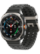 Samsung Galaxy Watch Ultra 2025 47mm LTE SM-L705 mit Silicon Armband – Titanium Silver · Silicon Black