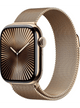 Apple Watch Series 10 4G 42mm Titan Case – Titan Gold · Milanaise Gold