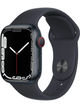 Apple Watch 7 LTE 41mm Aluminium Case mit Silicon Armband – Starke Gebrauchsspuren – Graphite · Silicon Black