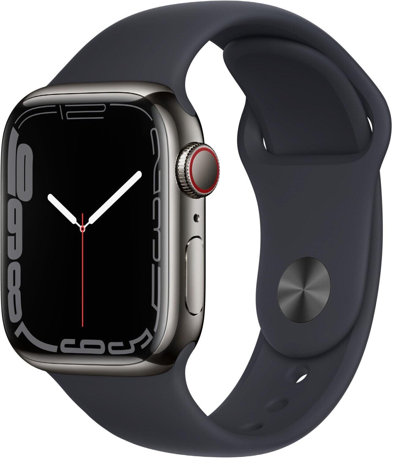 Apple Watch 7 LTE 41mm Stainless Steel Case - CarbonPhone