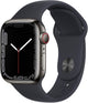 Apple Watch 7 LTE 41mm Stainless Steel Case – Stainless Steel Graphite · Sport Midnight