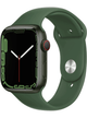 Apple Watch 7 LTE 45mm Aluminium Case mit Silicon Armband – Starke Gebrauchsspuren – Green · Silicon Green