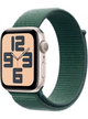 Apple Watch SE 2022 (GPS+Cellular) Aluminium Case 44mm – Starlight · Sport Loop Lake Green