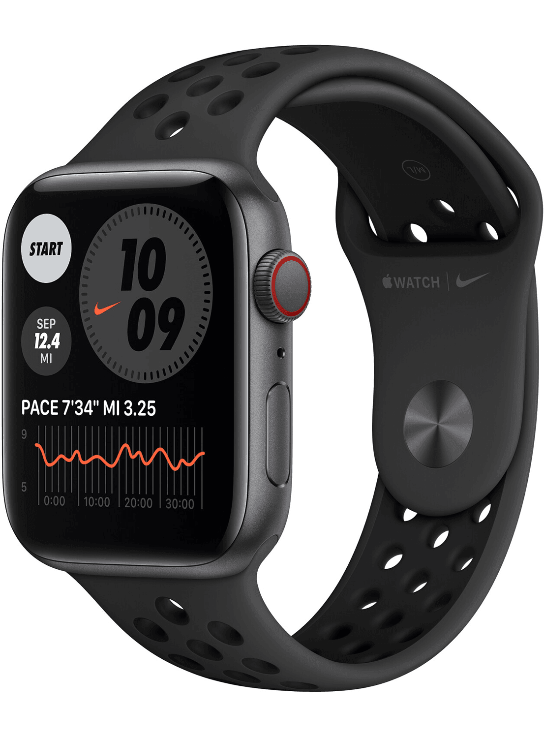 Apple Watch SE NIKE LTE 44mm Aluminium Case mit Silicon Armband