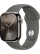 Apple Watch Series 10 4G 46mm Titan Case – Titan Natur · Sport Stone Grey