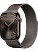 Apple Watch Series 10 4G 46mm Titan Case – Titan Slate · Milanaise Slate