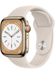Apple Watch Series 8 41mm Edelstahl Case – Stainless Steel Gold · Sport Starlight