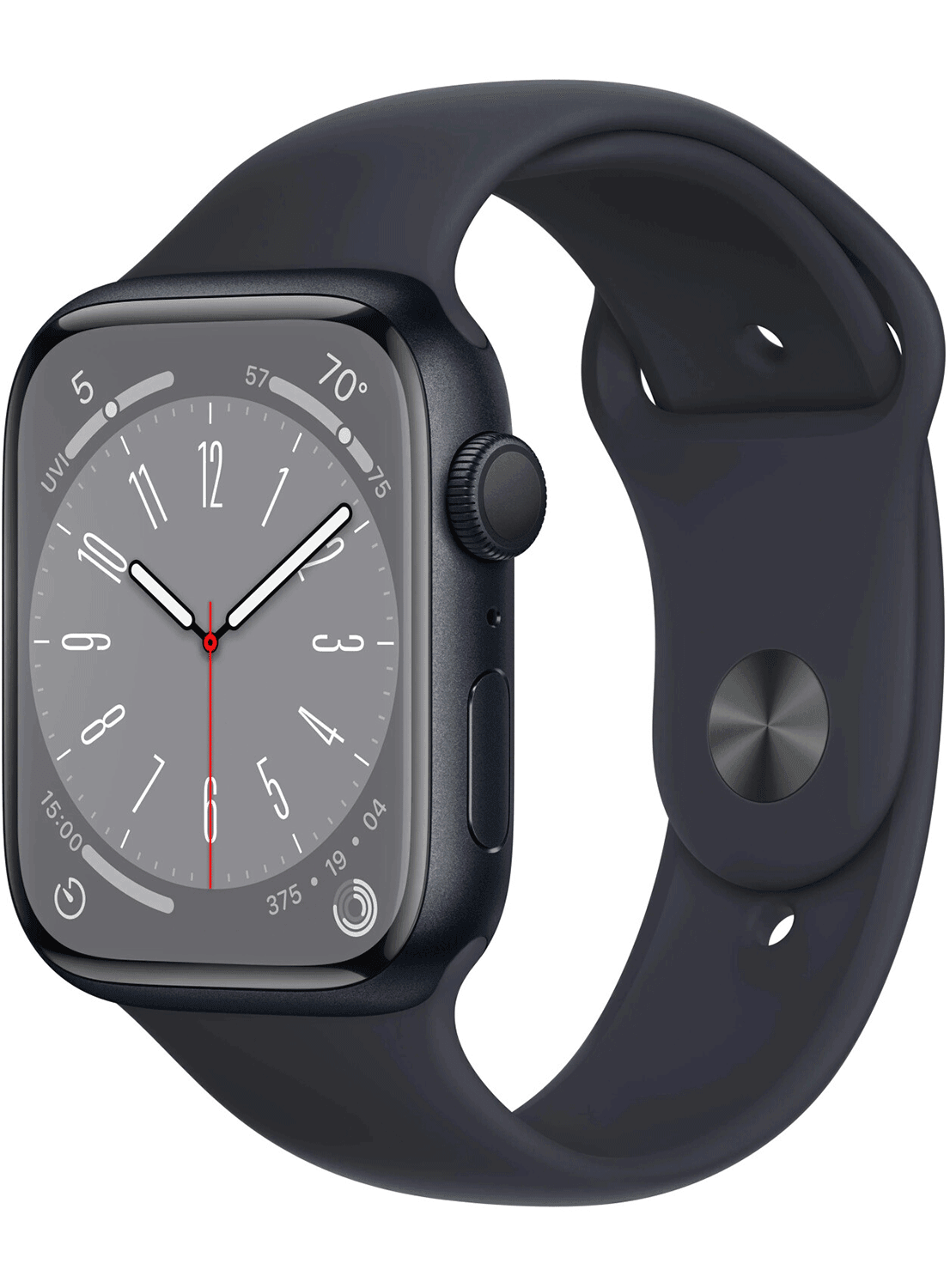 Apple Watch Series 8 GPS 45mm Aluminium Case mit Silicon Armband - CarbonPhone