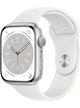 Apple Watch Series 8 4G 45mm Aluminium Case – Silver · Sport White