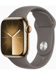 Apple Watch Series 9 4G 41mm Edelstahl Case – Gold · Sport Clay