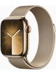 Apple Watch Series 9 4G 41mm Edelstahl Case – Gold · Milanese Gold