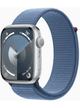 Apple Watch Series 9 4G 45mm Aluminium Case – Silver · Sport Loop Storm Blue