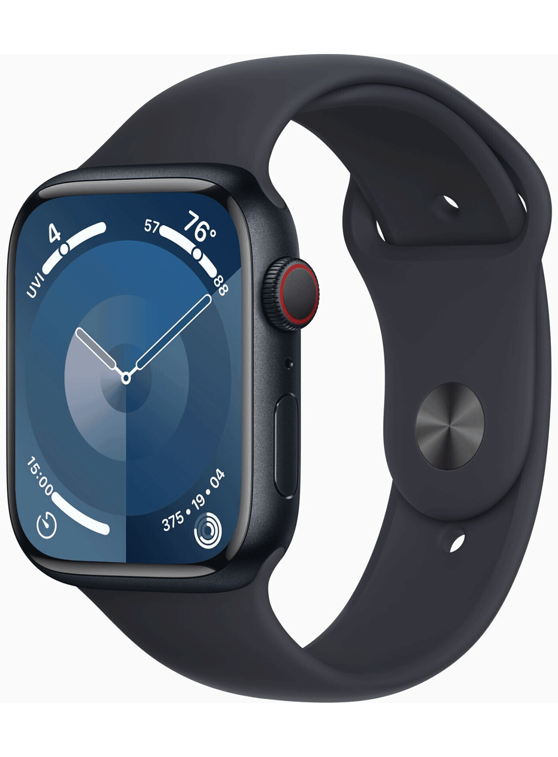 Apple Watch Series 9 GPS 45mm Aluminium Case mit Silicon Armband - CarbonPhone