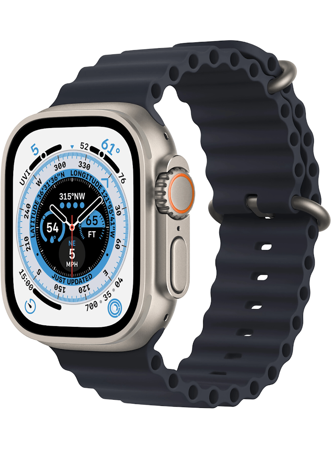 Apple Watch Ultra 49mm Titanium Case mit Silicon Armband - CarbonPhone