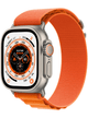 Apple Watch Ultra 49mm Titanium Case mit Nylon Armband – Nylon · Alpine Loop Orange M
