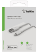 Belkin Geflochtenes BOOST CHARGE Lightning/USB-A-Kabel – White · 2 Meter