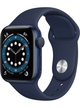 Apple Watch 6 LTE 40mm Aluminium Case mit Silicon Armband – Blue · Silicon Blue