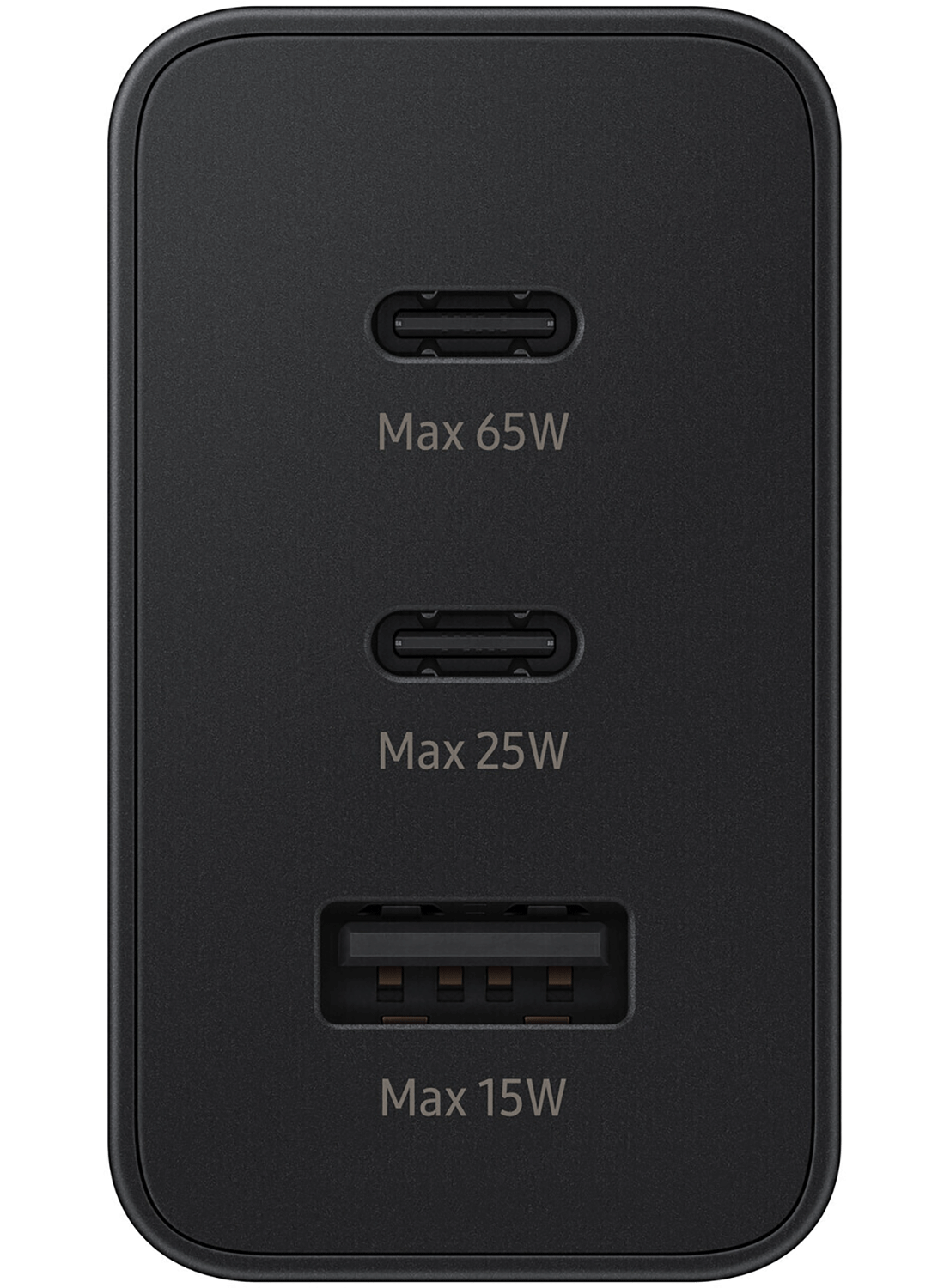 Samsung adaptateur de charge rapide Trio 65 Watt EP-T6530N (USB, 2 x USB-C) Noir