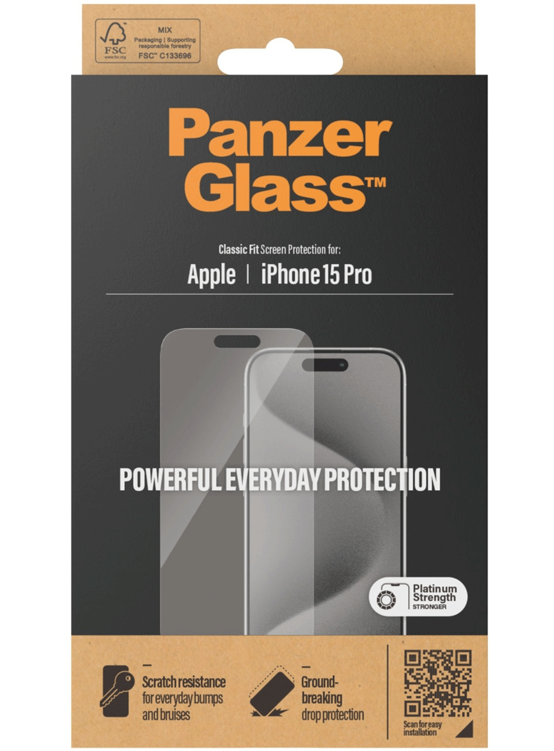 Pan­zer­Glass Schutzfolie Apple iPhone 15 Pro