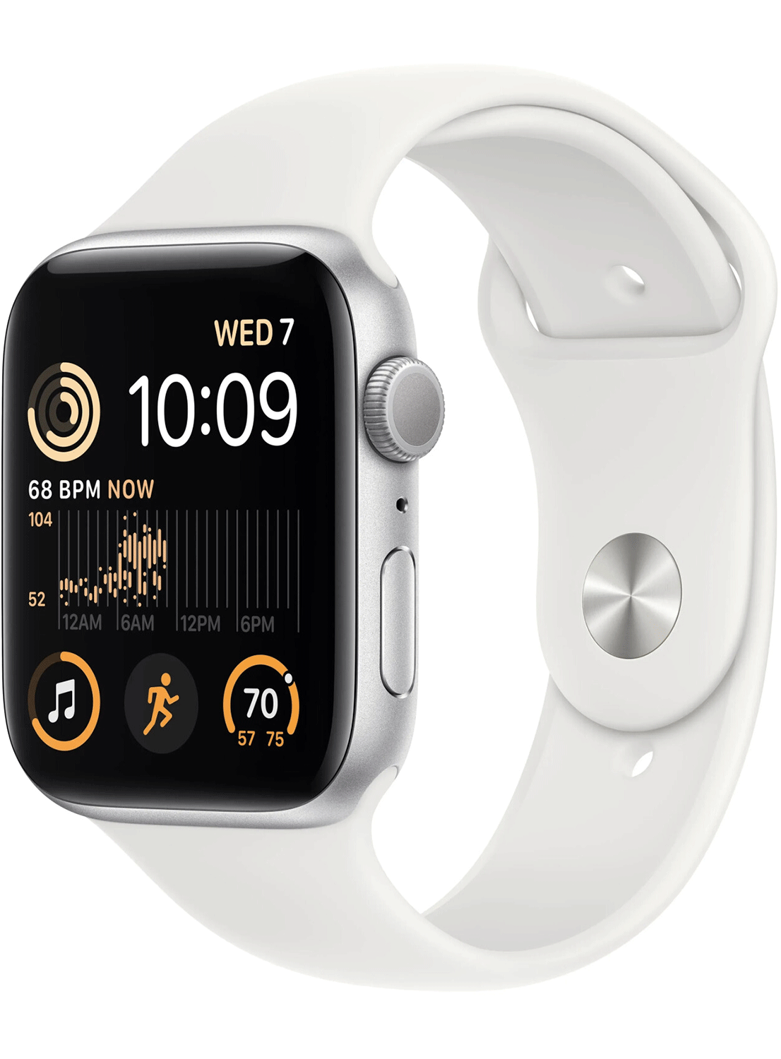 Apple Watch SE 2022 (GPS) Aluminium Case 44mm mit Silicon Armband