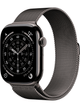 Apple Watch Series 11 5G 46mm Titan Case – Titanium Slate · Milanese Loop Slate
