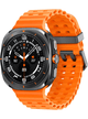 Samsung Galaxy Watch Ultra 2025 47mm LTE SM-L705 mit Silicon Armband – Titanium Grey · Silicon Orange
