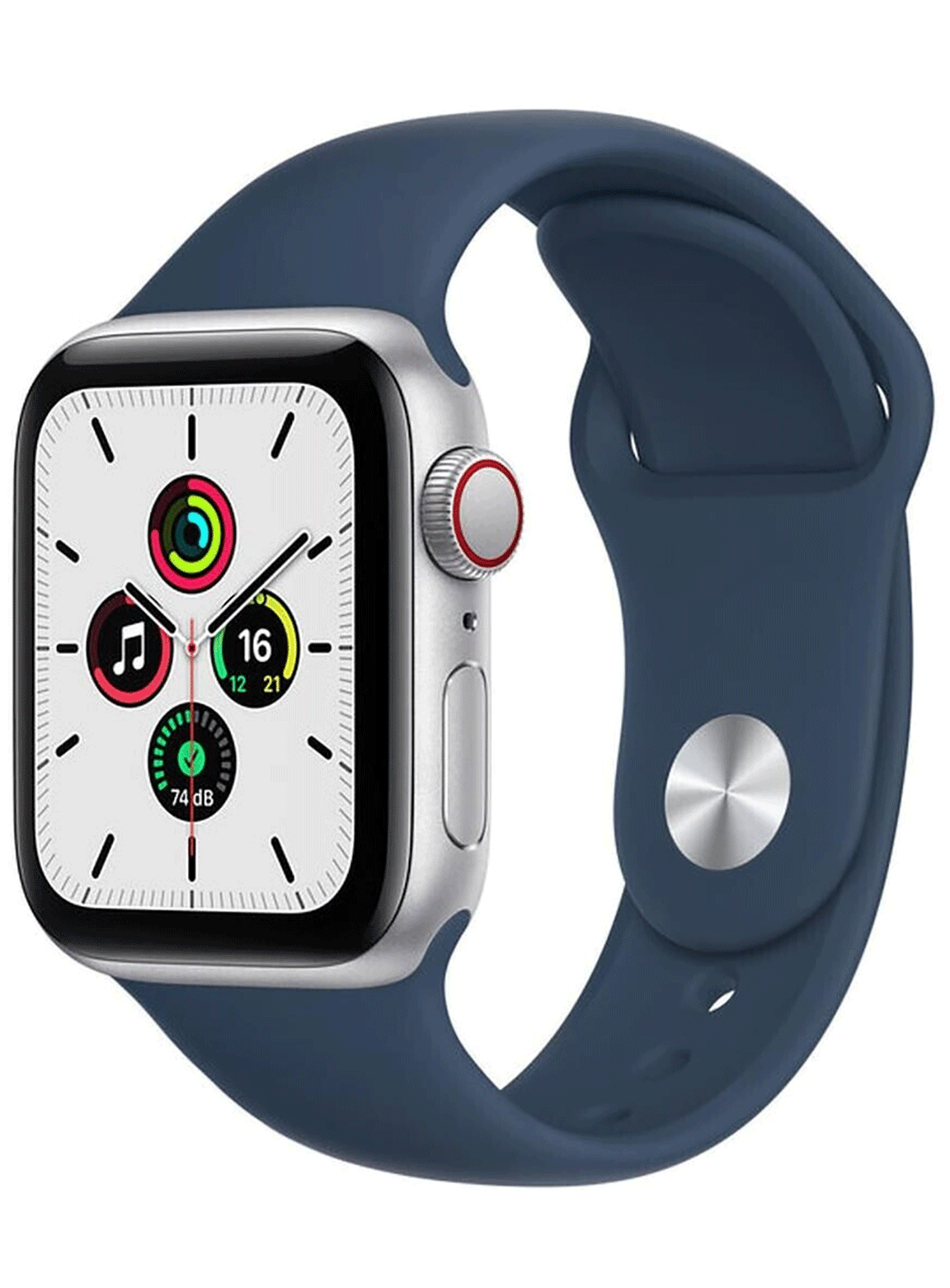 Apple Watch SE (GPS+Cellular) Aluminium Case 40mm mit Silicon Armband