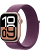 Apple Watch Series 10 GPS 42mm Aluminium Case – Rose Gold · Sport Plum