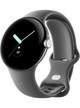 Google Pixel Watch 4G – Polished Silver · Sportarmband Charcoal